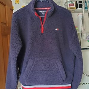 Women's Tommy Hilfiger Sport 1/4zip Long Sleeve Fleece with front Pouch Medium